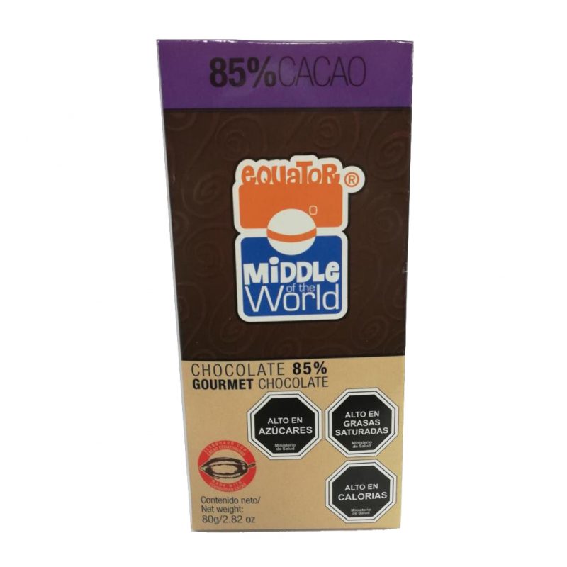 Barra Chocolate Premium 85 cacao, 80gr Chocono