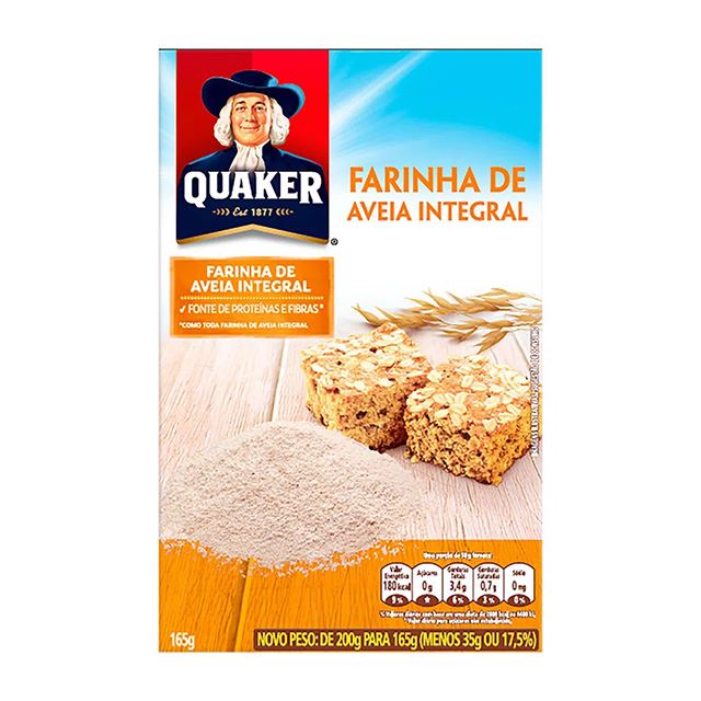 QUAKER FARINHA DE AVEIA 165G Chocosul Distribuidora