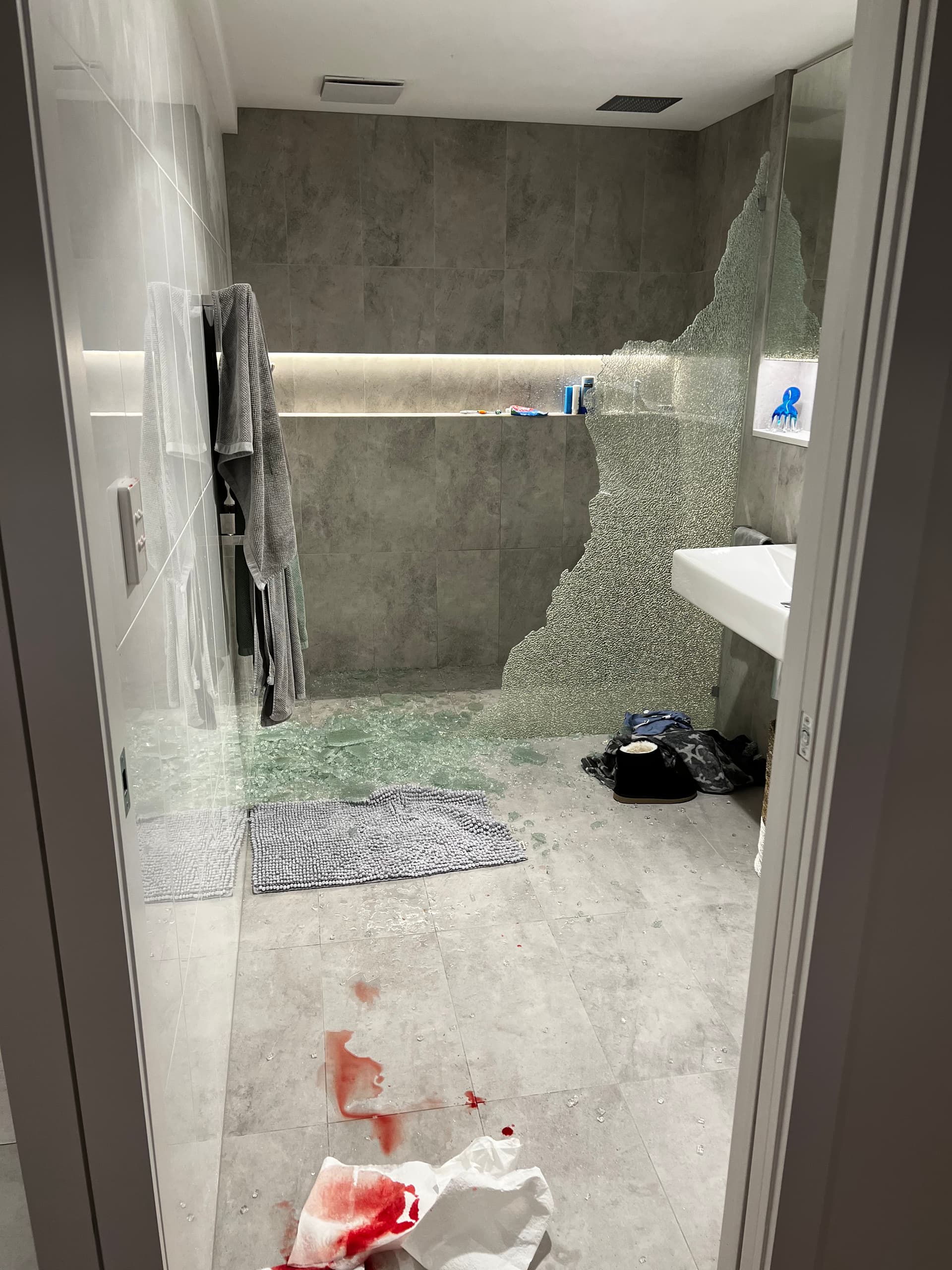 Exploding Safety Glass Panels Shower screens, Balustrades etc Page