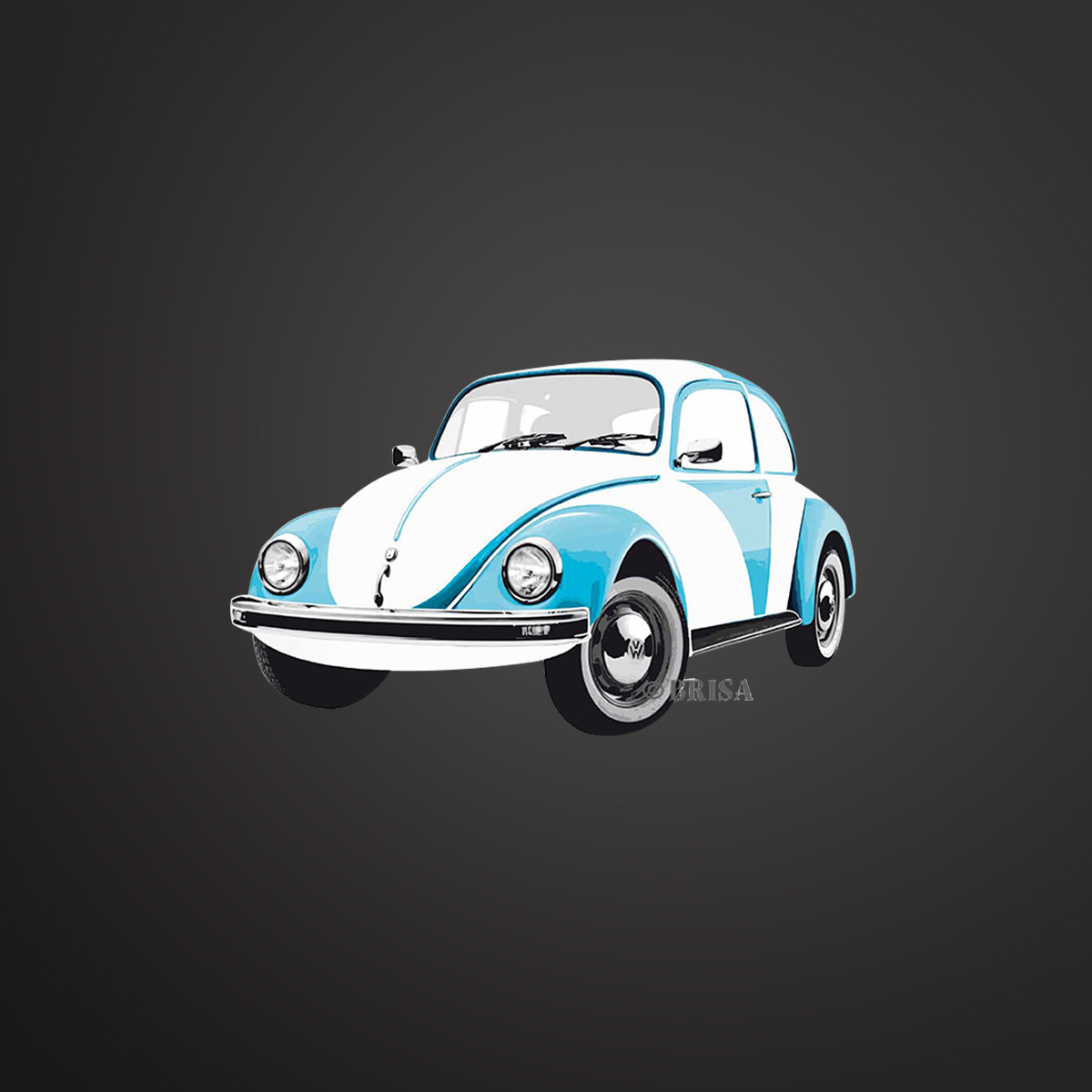 VW Beetle Wall Sticker by RetroMotoring & Co. Choice Gear