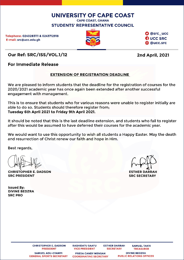 Management extends registration deadline for students again