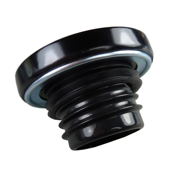 Schwarzer Tankdeckel mit Schlüssel