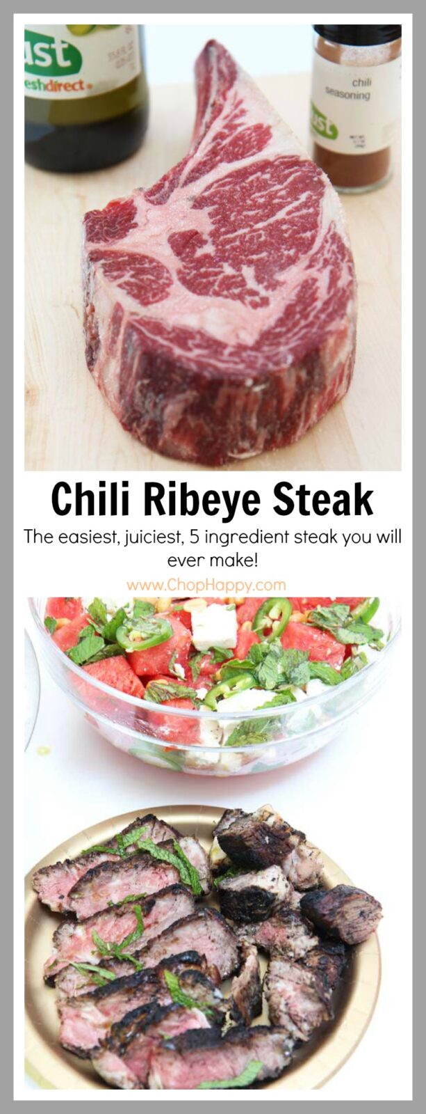 BBQ Chili Ribeye Steak (easy and quick recipe) Chop Happy