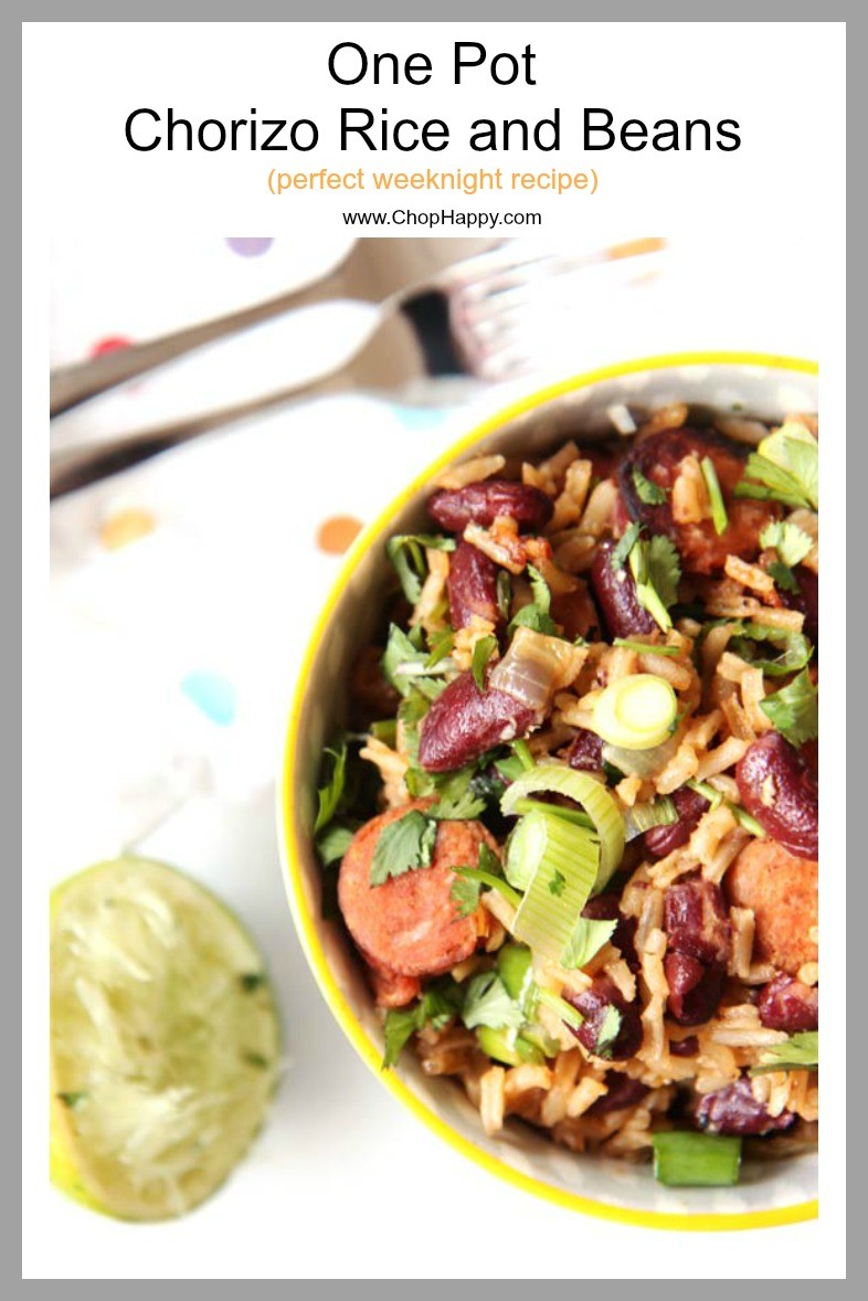 Chorizo Rice and Beans Chop Happy