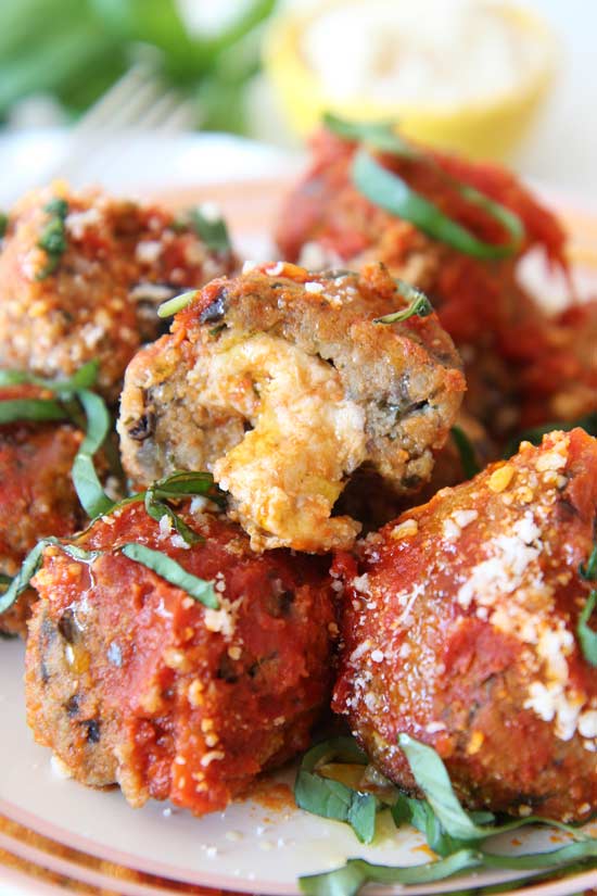 Eggplant Parmesan Meatballs Chop Happy