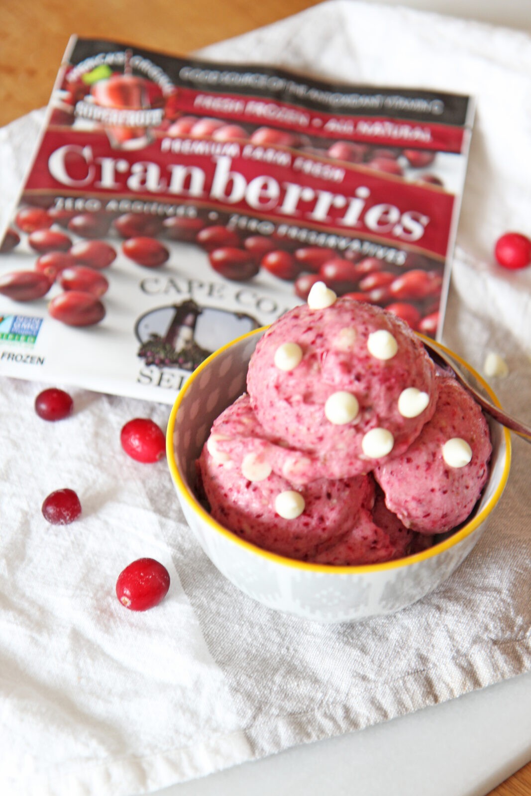 3 Ingredient Cranberry White Chocolate Ice Cream Chop Happy