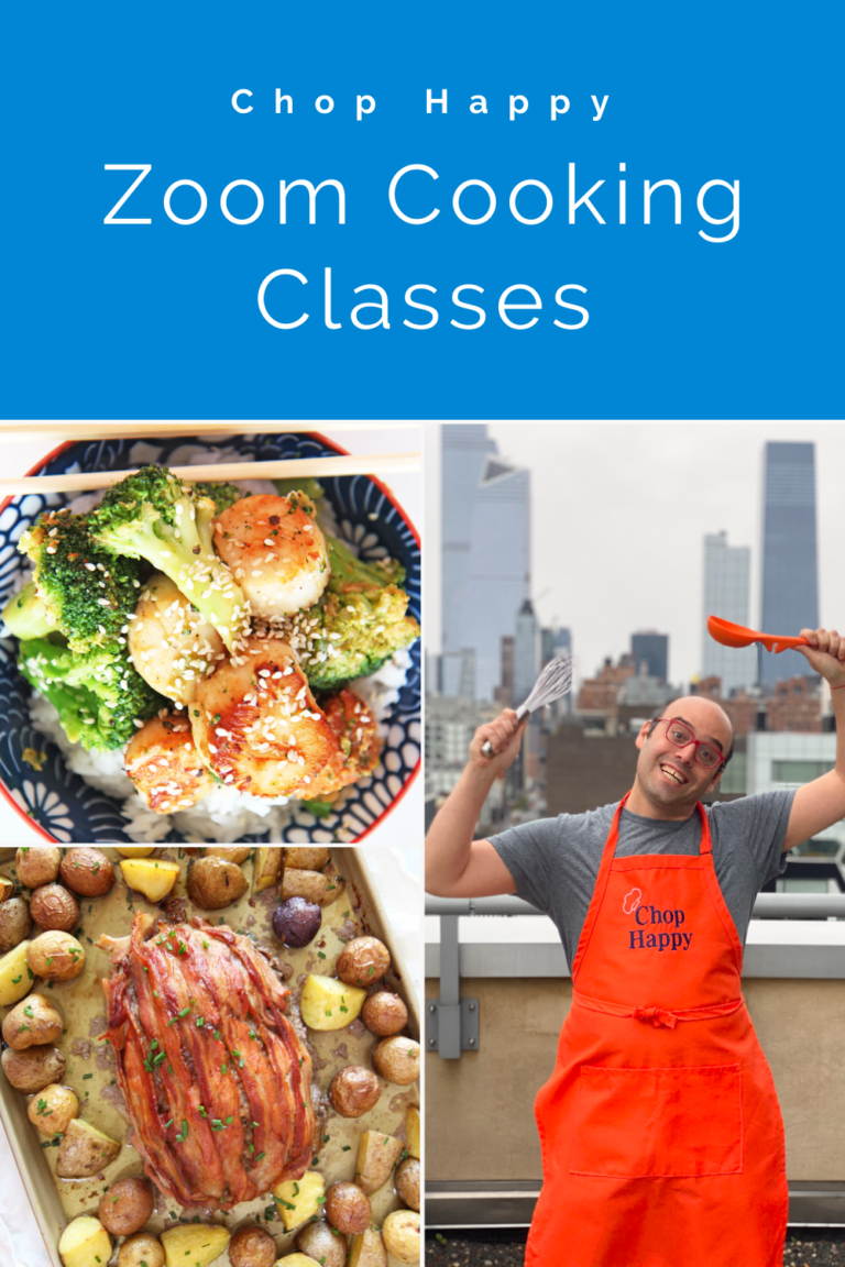 Book a Fun Zoom Cooking Class/ Chop Happy Chop Happy