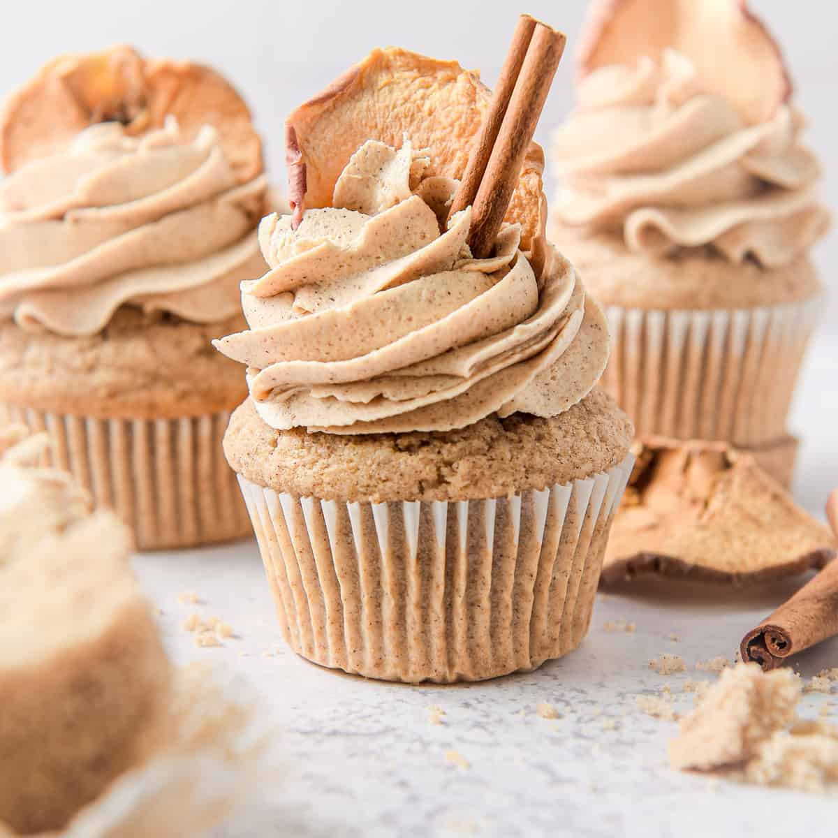 Apple Cider Cupcakes with Brown Sugar Frosting Chopnotch