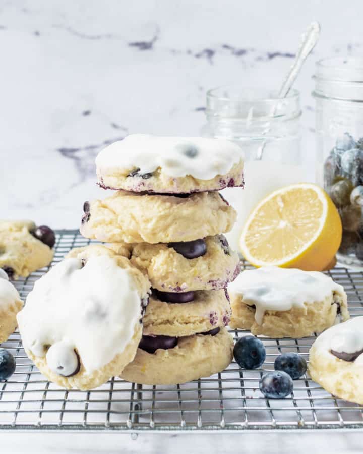 Lemon Blueberry Cookies with Lemon Glaze Chopnotch