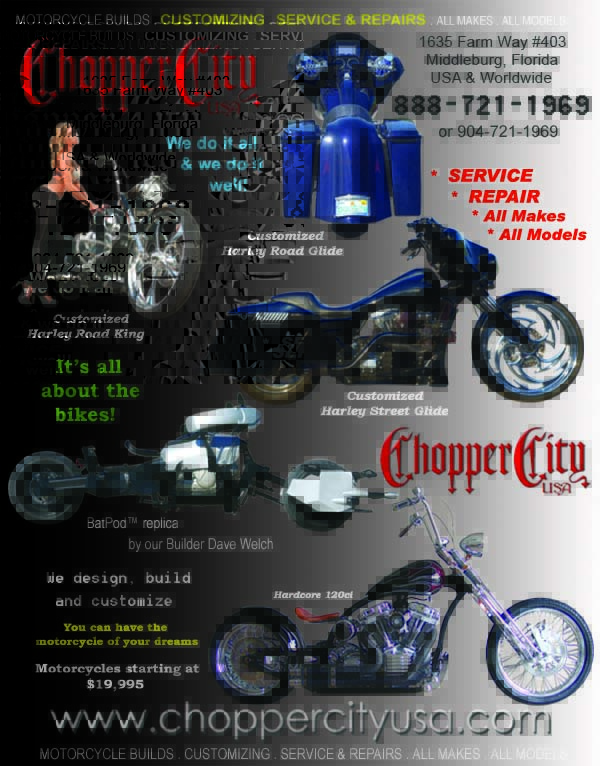 Chopper City USA Motorcycle Service & Repair Custom Motorcycle Manufacturing & Customizing