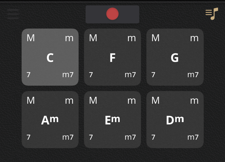 How to record and play short chord progressions ChordBank