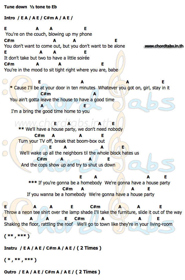 House_Partyคอร์ด คอร์ด House_Party Sam Hunt