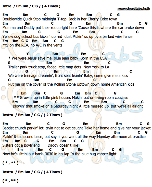 American_Kidsคอร์ด คอร์ด American_Kids Kenny Chesney