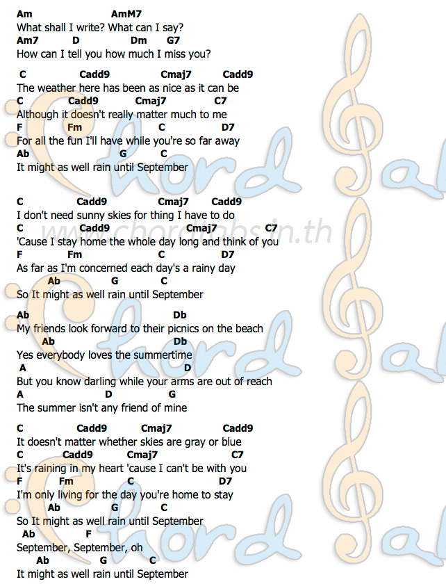 It_Might_As_Well_Rain_Until_Septemberคอร์ด คอร์ด It_Might_As_Well