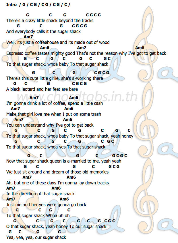 Sugar_Shackคอร์ดอูคูเลเล่ คอร์ดอูคูเลเล่ Sugar_Shack Jimmy Gilmer and The Fireballs