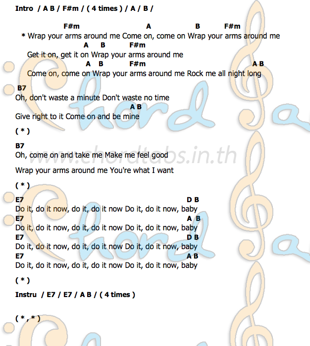 Wrap_Your_Arms_Around_Meคอร์ด คอร์ด Wrap_Your_Arms_Around_Me KC & The