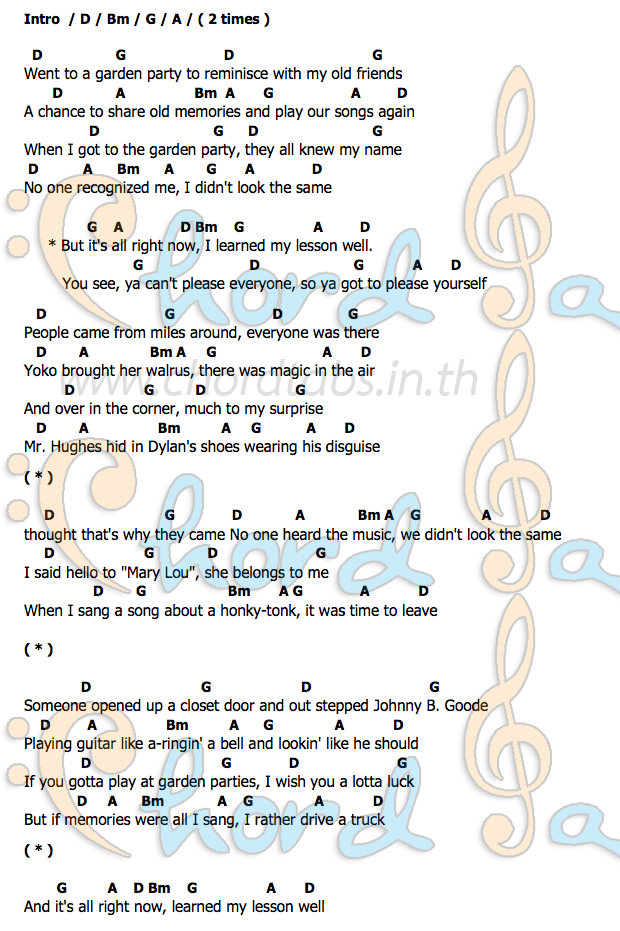 Garden_Partyคอร์ดอูคูเลเล่ คอร์ดอูคูเลเล่ Garden_Party Ricky Nelson