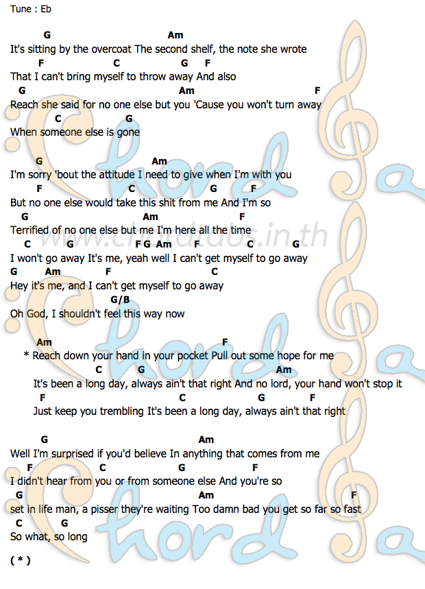 Long Dayคอร์ด คอร์ด Long Day Matchbox 20