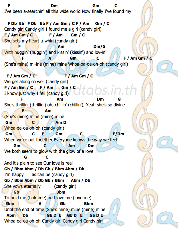 Candy Girlคอร์ด คอร์ด Candy Girl The Four season
