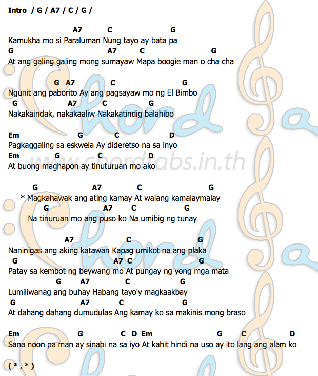 Ang Huling El Bimboคอร์ด คอร์ด Ang Huling El Bimbo Eraserheads