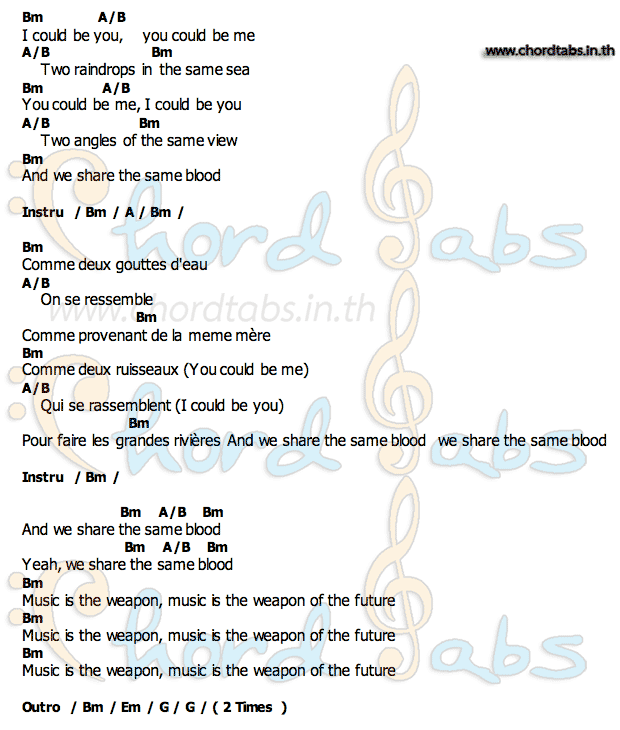 Arabesqueคอร์ด คอร์ด Arabesque Coldplay