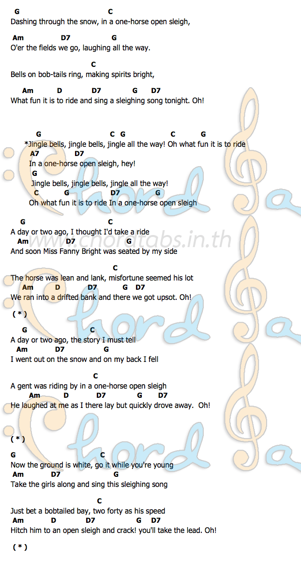 Jingle Bellsคอร์ด คอร์ด Jingle Bells Misc Christmas