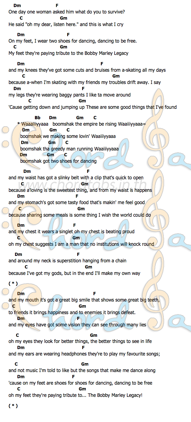 Two Shoesคอร์ด คอร์ด Two Shoes The Cat Empire