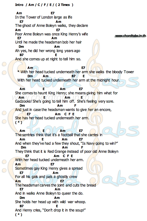 With Her Head Tucked Underneath Her Armคอร์ด คอร์ด With Her Head