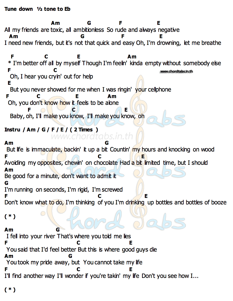 Mischen Bild Frieden toxic guitar chords boywithuke Schrecklich Matte