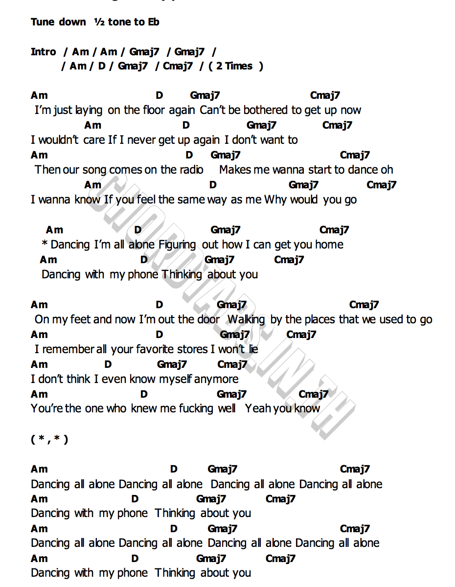 Dancing with my phoneคอร์ด คอร์ด Dancing with my phone HYBS