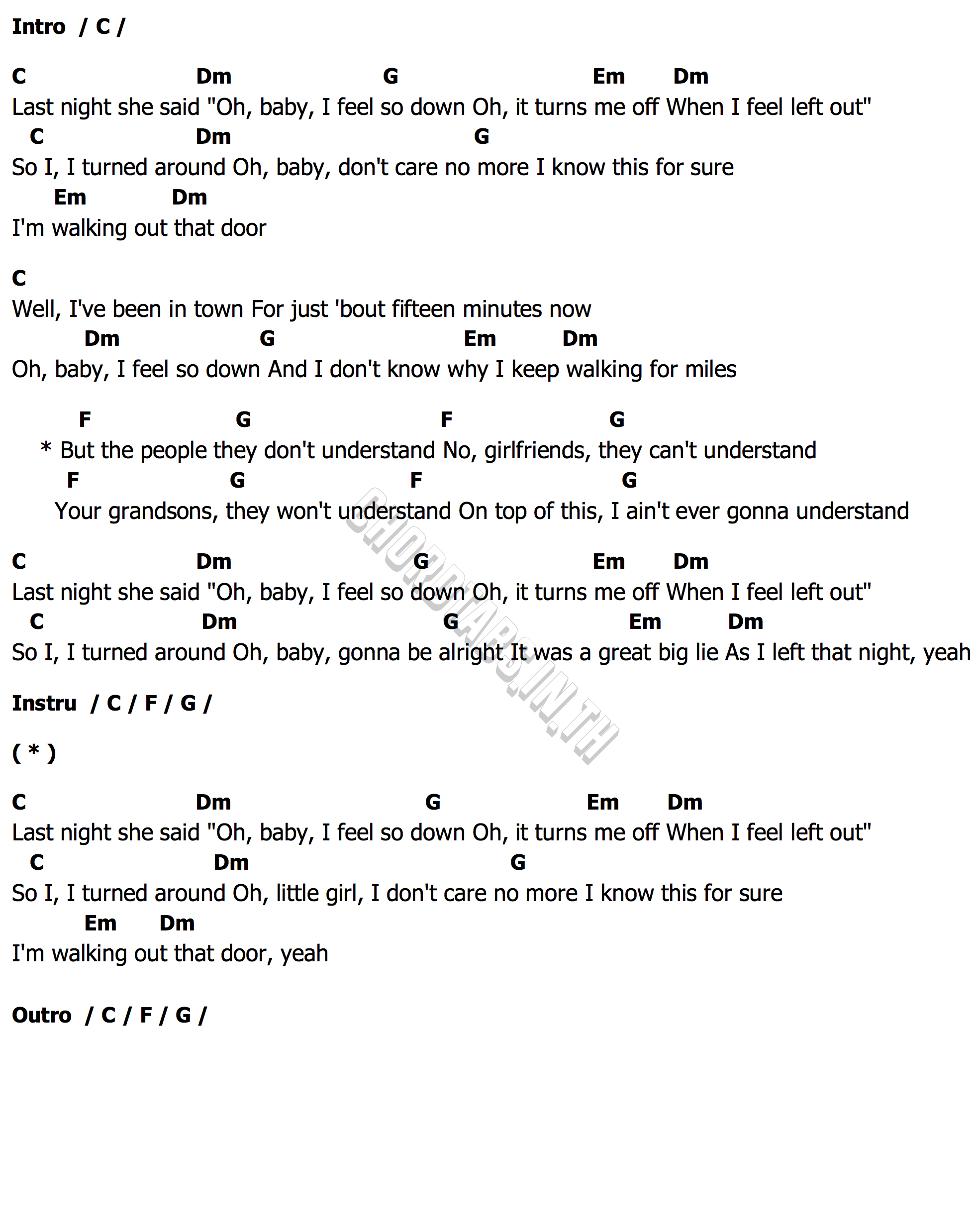 Last Niteคอร์ด คอร์ด Last Nite The Strokes