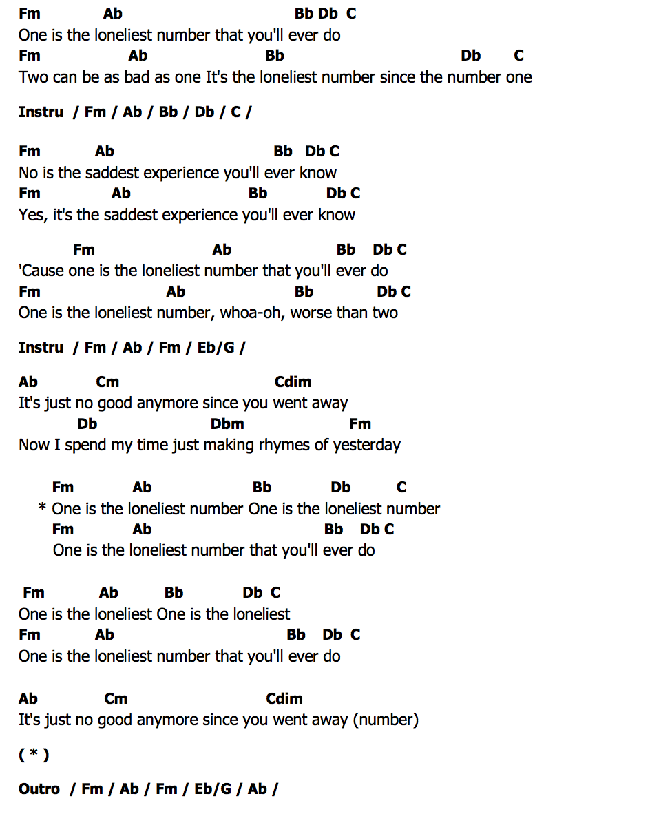 Oneคอร์ด คอร์ด One Three Dog Night