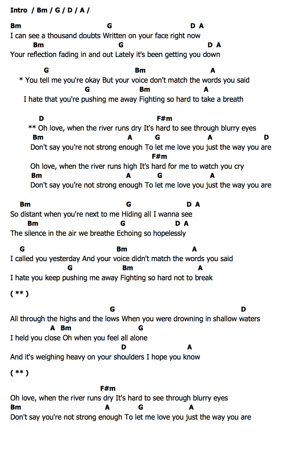 Blurry Eyesคอร์ด คอร์ด Blurry Eyes Michael Patrick Kelly