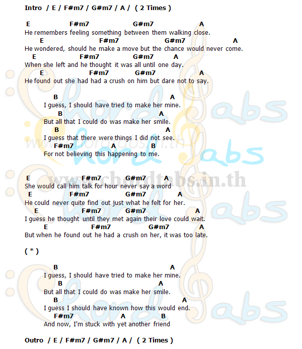 Crushคอร์ด คอร์ด Crush Palmy