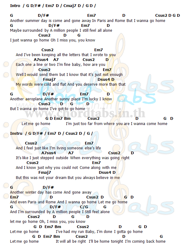 Homeคอร์ด คอร์ด Home Michael Buble