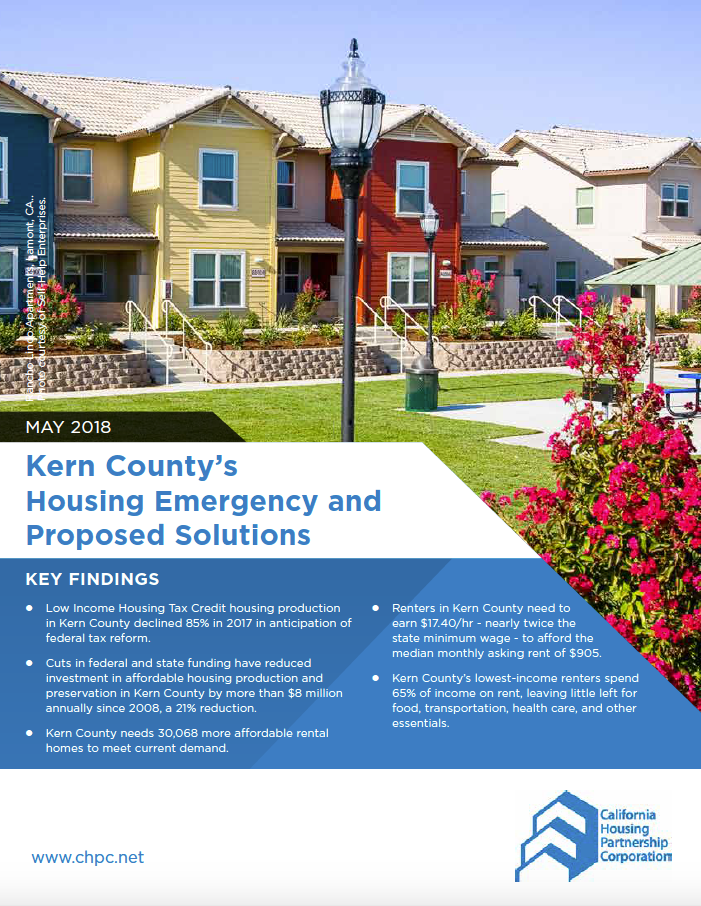 Kern County Housing Need Report 2018 California Housing Partnership