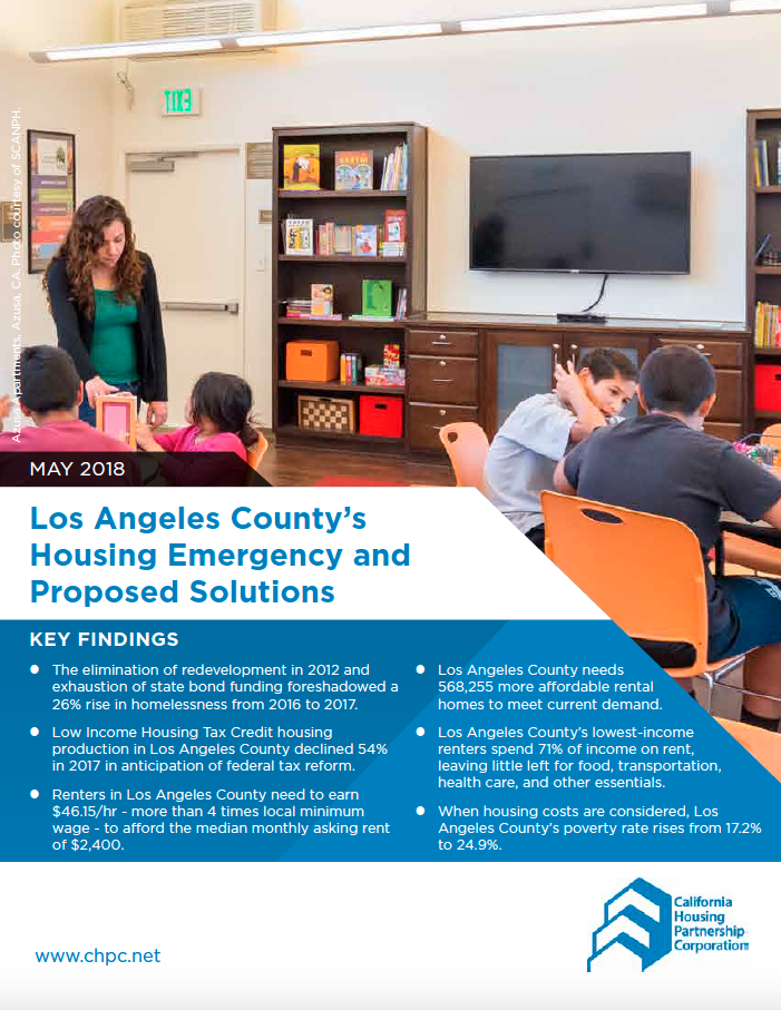 Los Angeles County Housing Need Report 2018 California Housing