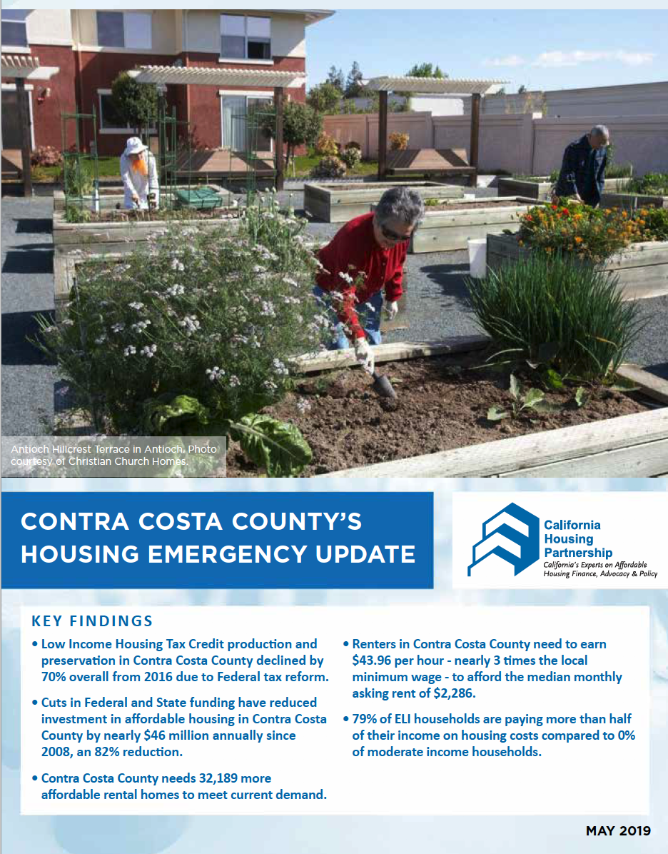 Contra Costa County Housing Need Report 2019 California Housing
