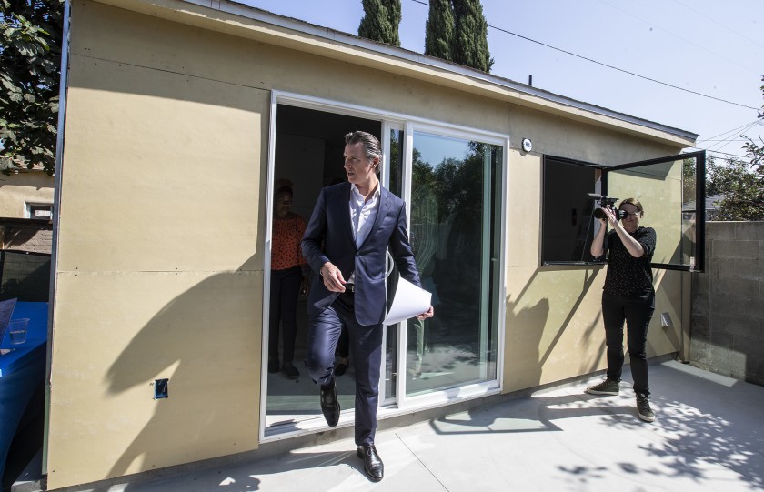 Newsom says he’s done a good job fixing California’s housing crisis