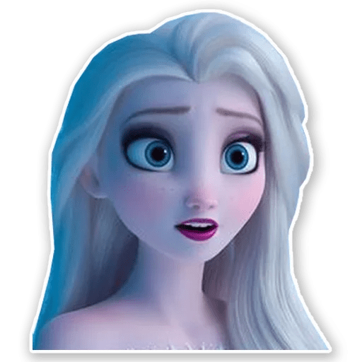 Telegram Sticker 😧 from «Frozen» pack