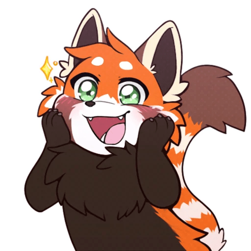 Telegram Sticker 👂 from «Red Panda By nyanpizza» pack