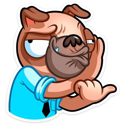 Мопс Валера Telegram stickers