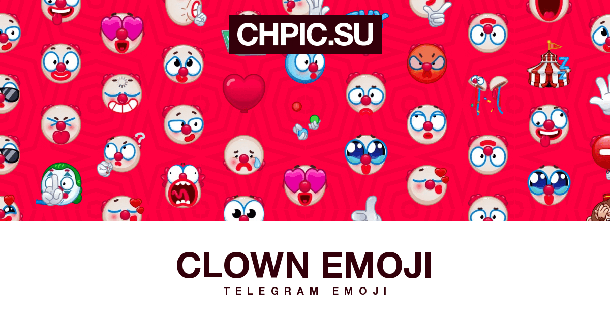 Telegram emoji 😂 from «Clown Emoji» pack