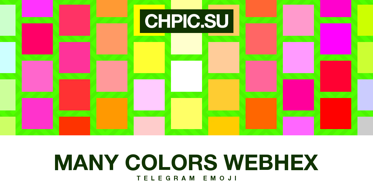 Telegram emoji Many Colors WebHex