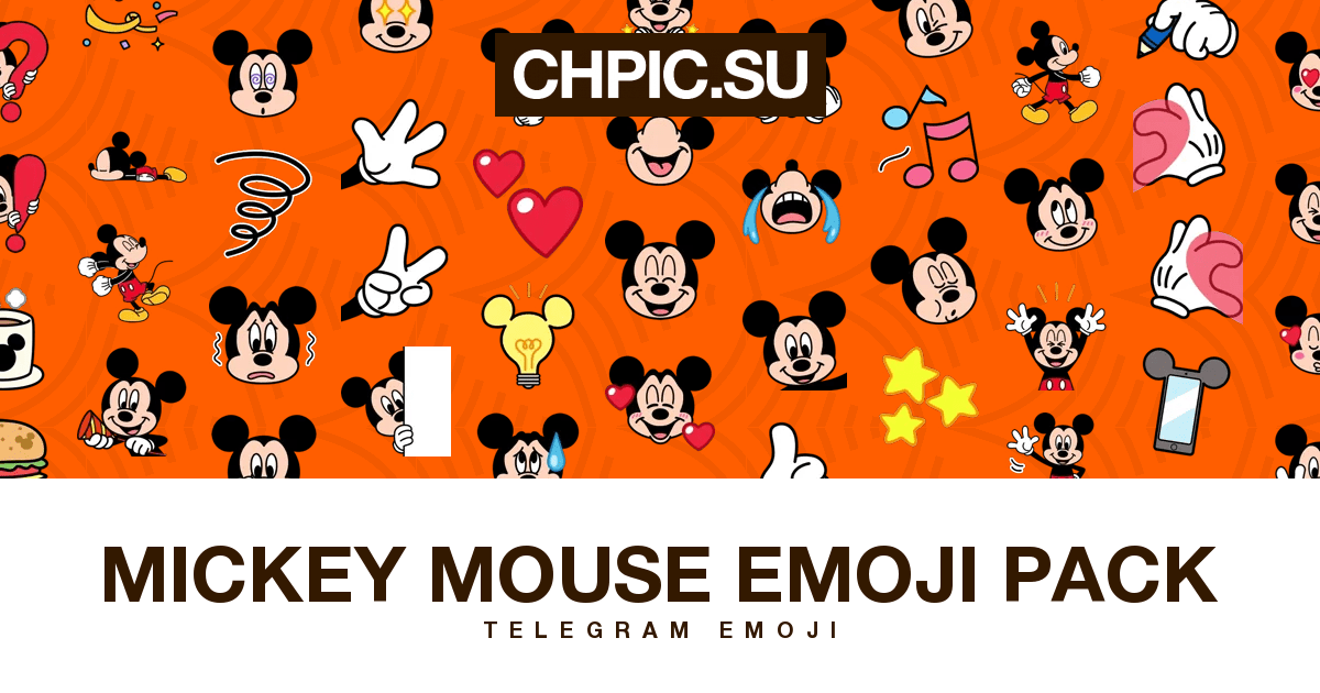 Telegram video emoji Mickey Mouse Emoji Pack