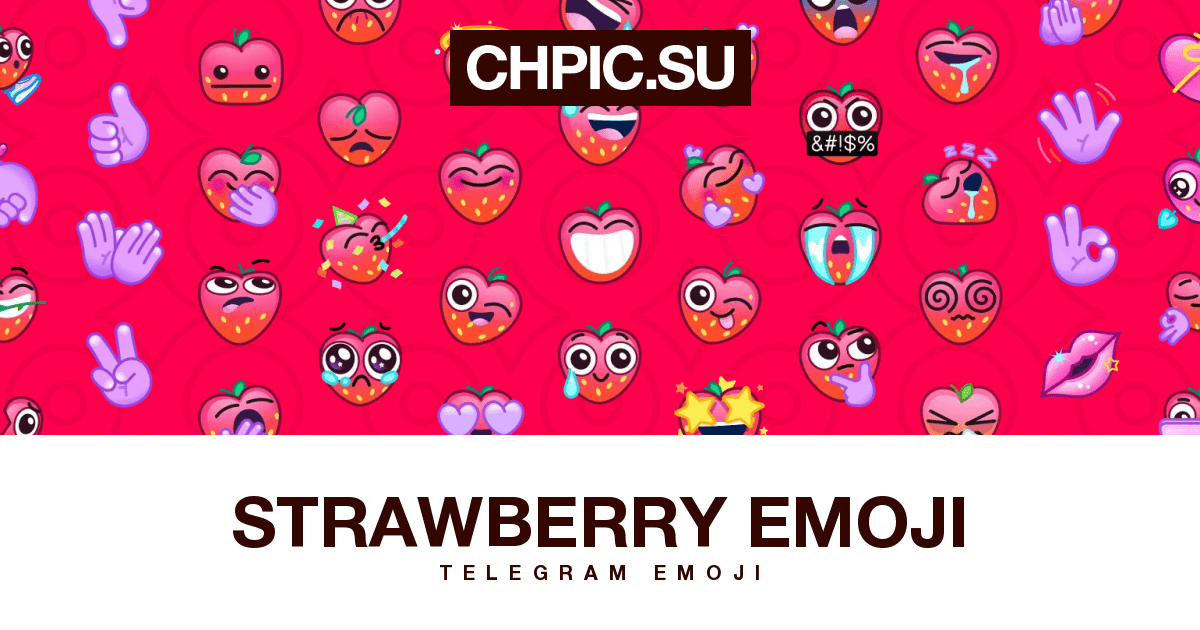 Telegram emoji 😱 from «Strawberry Emoji» pack