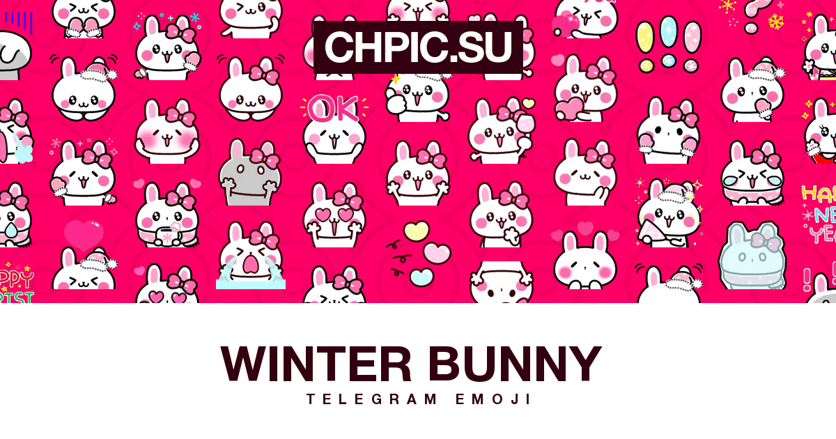 5 Telegram emoji 👍 from «Winter Bunny 🐰» pack