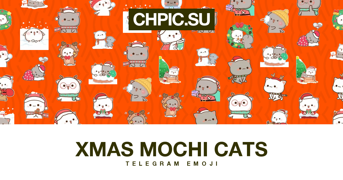Xmas Mochi cats Telegram Emoji