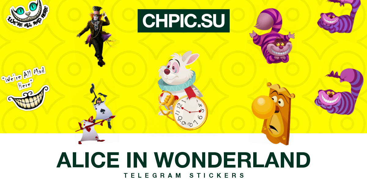 Telegram Sticker 😜 from «Alice in Wonderland» pack