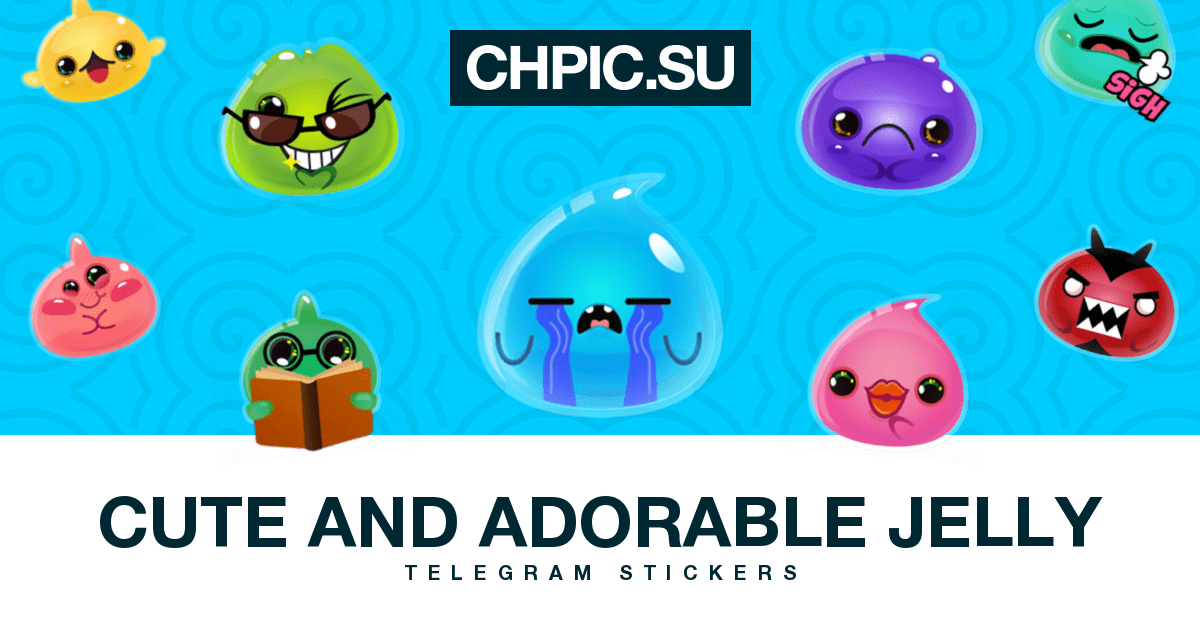 Telegram Sticker 😐 from «Cute and adorable jelly» pack